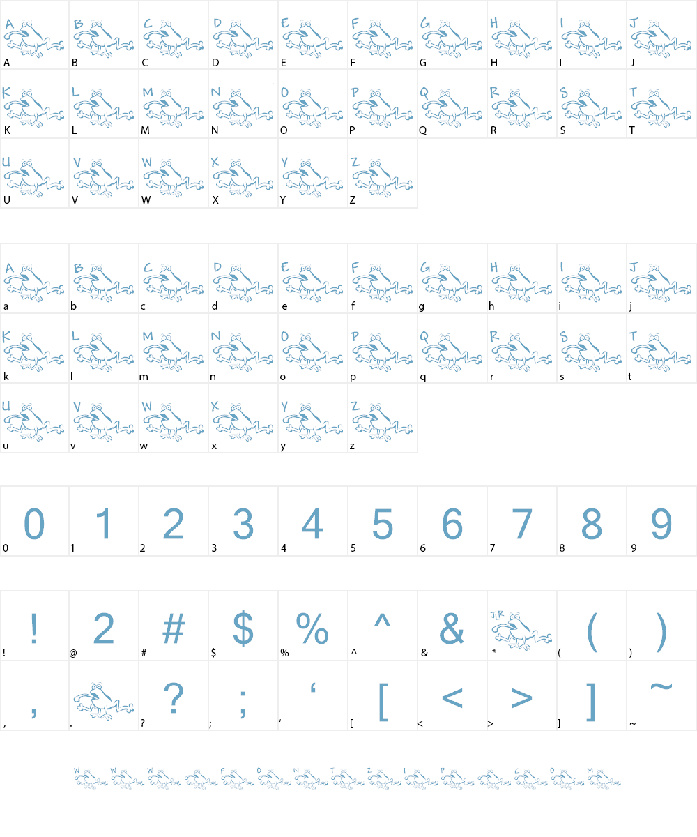 JLR Croaker Font Character